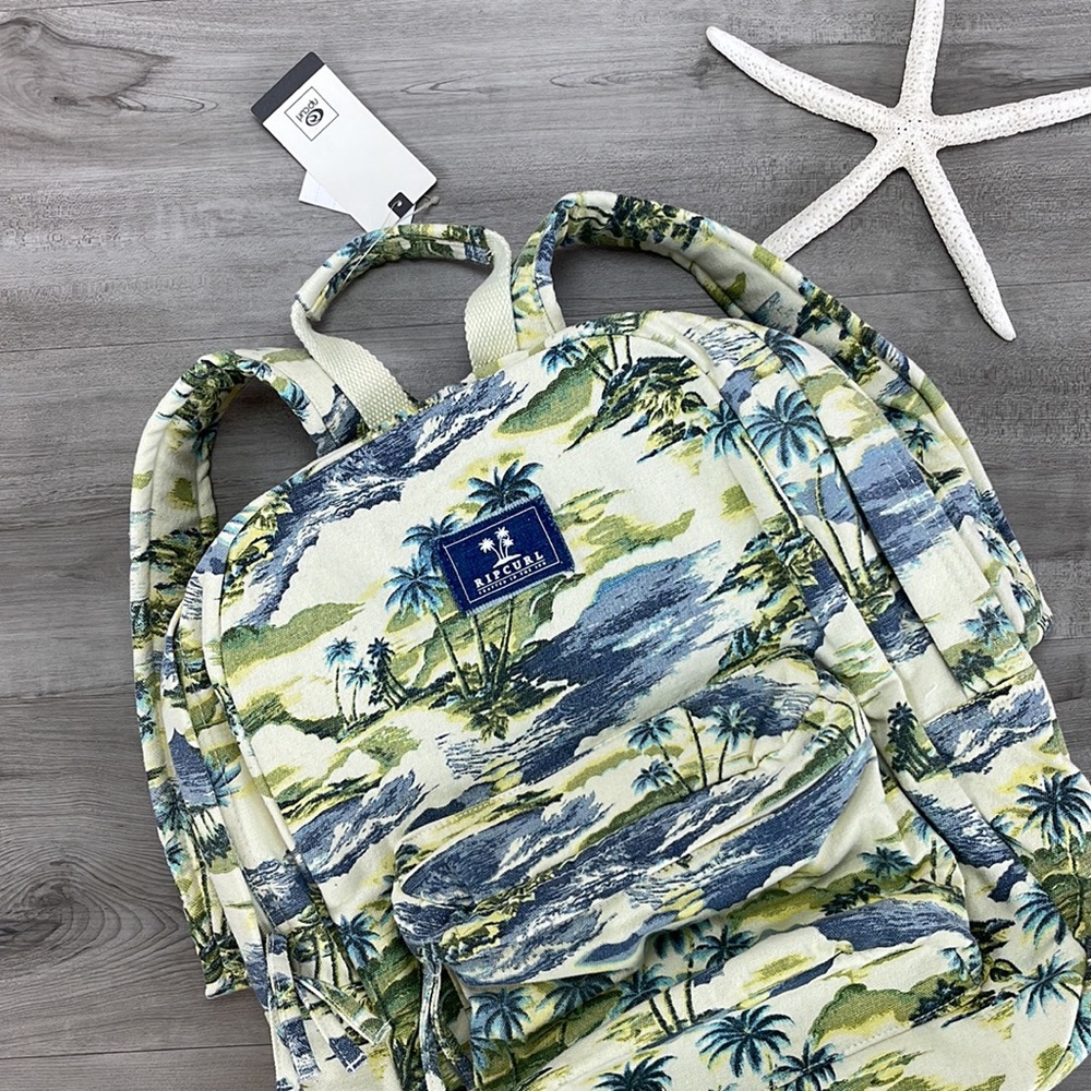 🔆RIP CURL🔆 POSTCARDS CANVAS 18L BACKPACK HIKING BEACH TRAVEL OVER NIGHT BAG - Picture 4 of 11